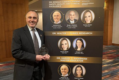 Mohamed Ali, MD awarded Harvey J. Sugerman Master Edcucator Award