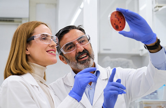 researhers in the lab