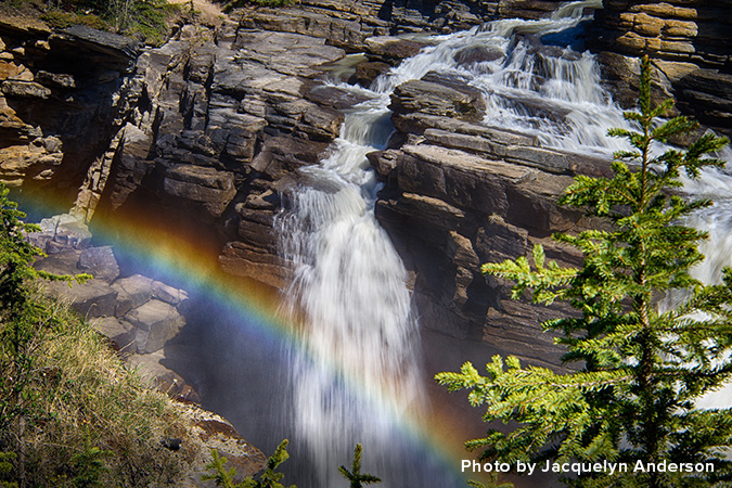 water fall rainbow, photo by Jacquelyn Anderson