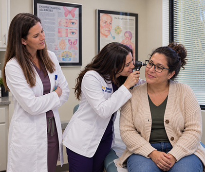 Ear Exam in the room